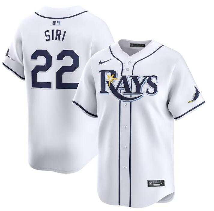 Mens Tampa Bay Rays #22 Jose Siri White Home Limited Stitched Baseball Jersey Dzhi->tampa bay rays->MLB Jersey